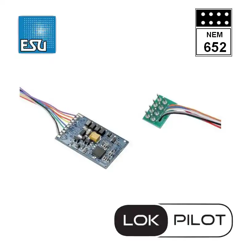 Markenqualität | Décodeur moteur LokPilot 5 Basic DCC 8 broches NEM652 ESU 59020