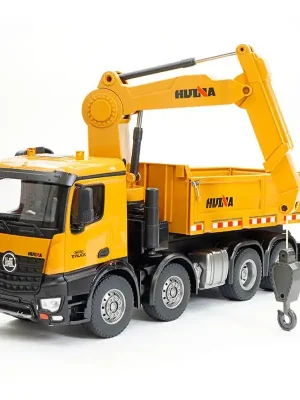 Ausverkauf | Huina Camion Benne avec Grue RC 2.4ghz RTR CY1538