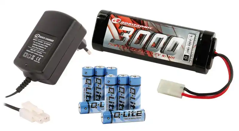 Abverkauf | Robitronic RB1017 Elektro Starter Kit Peaklader, Stickpack 3000mah Batterien