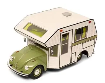 Vorbestellung VW Käfer grün m.kompakten Wohnmobilaufbau -1 18- ***Vorankündigung Juli 2026** | Bestseller