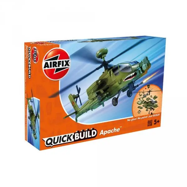 Neu | Hubschraubermodell Quick Build Apache - Airfix
