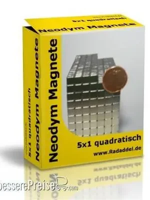 Kostenlose Rückgabe - Tabletop Depot Magnete5x5x1 - 10 Neodym Magnete 5 x 5 x 1 mm