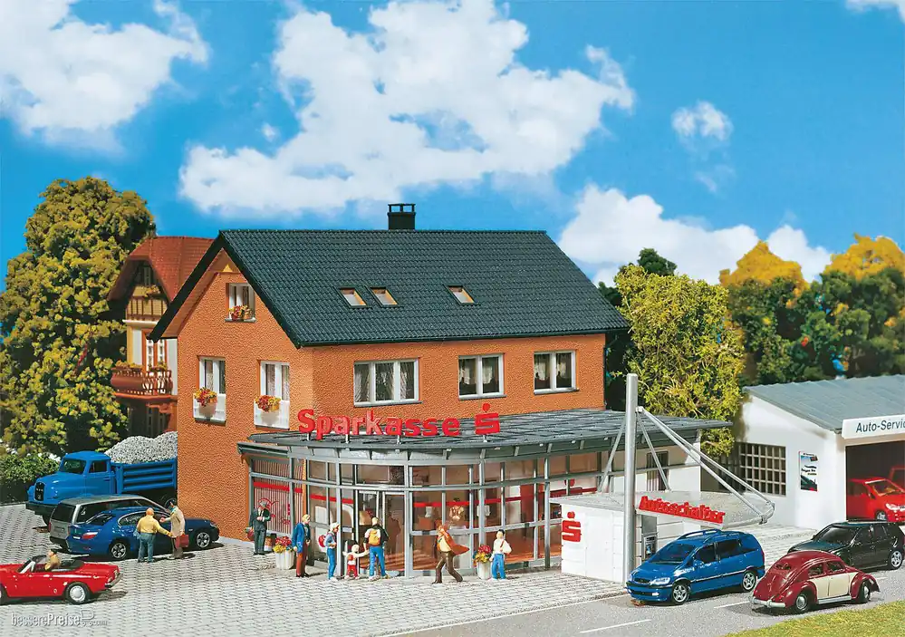 Faller 130480 - Sparkasse mit Autoschalter - Hammerpreis