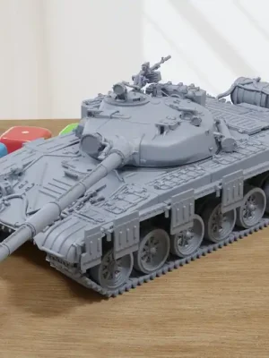 Brandneu | Sowjetischer Kampfpanzer T-72 Ural – 3D-gedrucktes Miniatur-Tisch-Wargaming-Kampffahrzeug im Maßstab 28 mm/15 mm