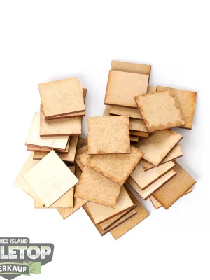 Bases - 20 x Rectangular Base 40 x 40 - unbemalt - Werkspreis