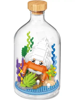 Einsiedlerkrebs Klemmbausteine – Mini DIY-Modell in Display-Flasche - Extra sparen