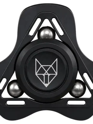 Fox Orbit Edelstahl Fidget Spinner – Premium EDC Hand Spinner Matt Schwarz | Jetzt zugreifen